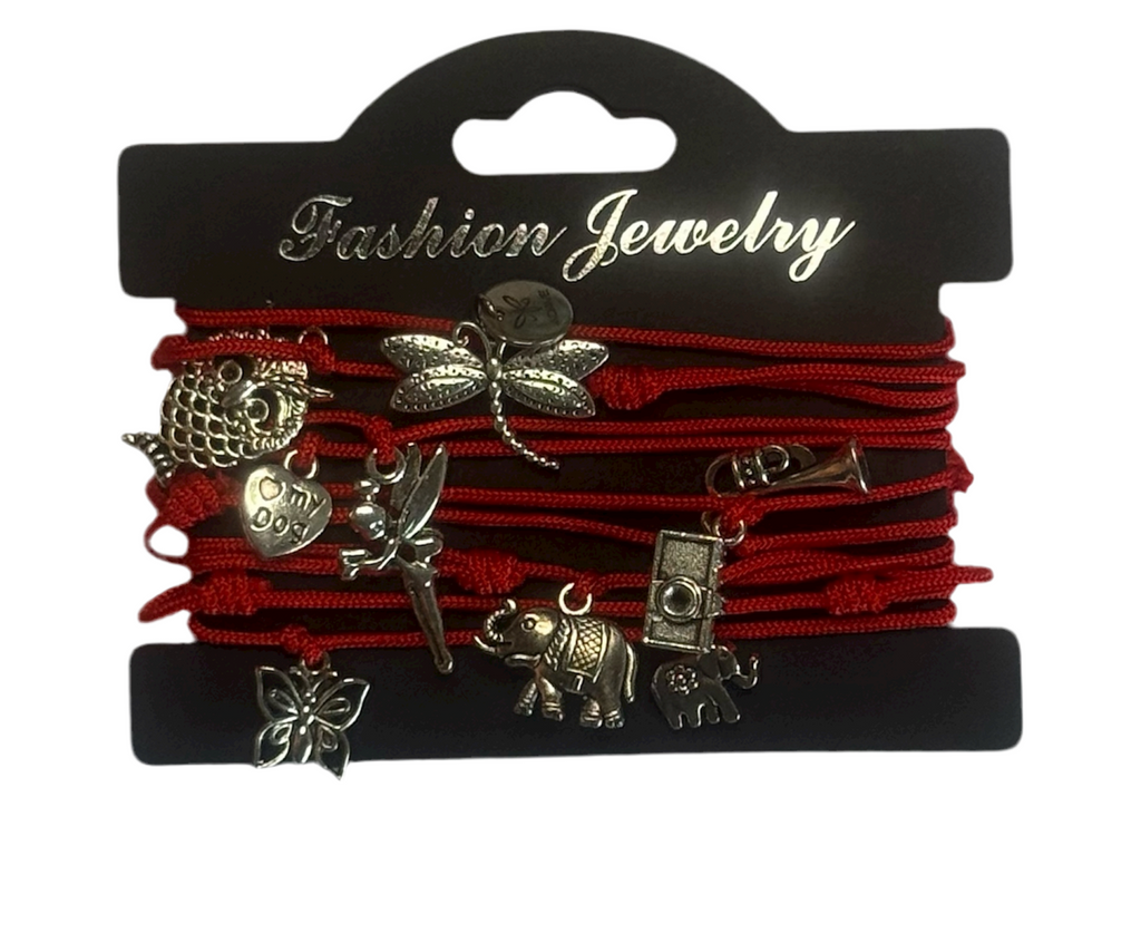 Pulseras 9 hilos con dijes al azar